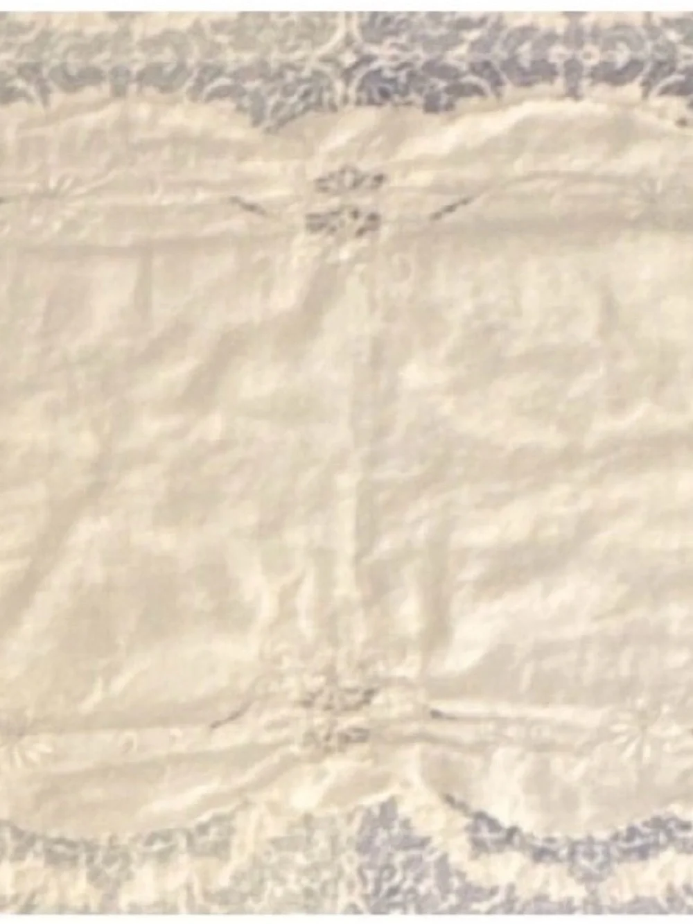 Vintage ivory table runner with Lace accents